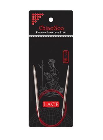ChiaoGoo Red Lace Fixed Circular Knitting Needle - 80cm